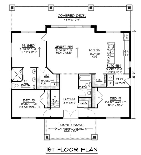 Modern Floor Plan - Main Floor Plan #1064-317
