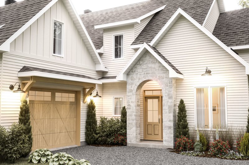 Architectural House Design - Exterior - Front Elevation 3 for Country House Plan #23-2822 - 3 bed, 2.5 bath
