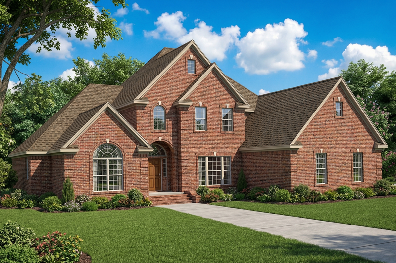 Dream House Plan - Exterior - Front Elevation 3 for European House Plan #17-293 - 3 bed, 2.5 bath