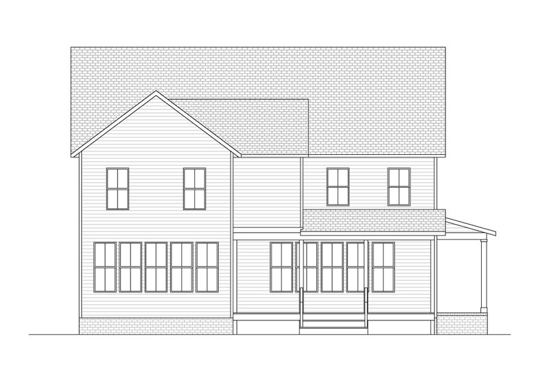 Dream House Plan - Exterior - Rear Elevation 1 for Country House Plan #1080-3 - 4 bed, 3.5 bath