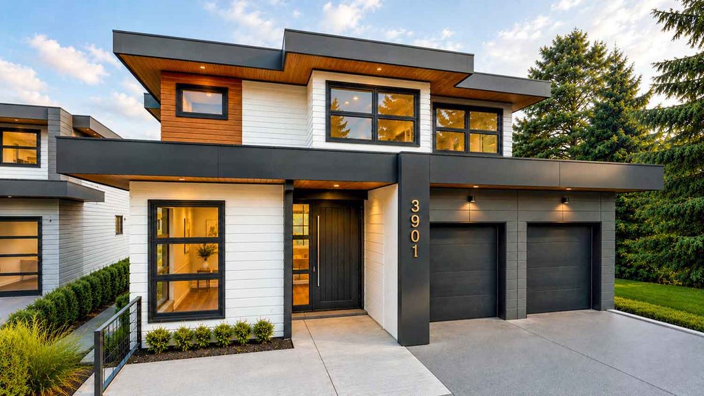 Exterior - Front Elevation 2 for Contemporary House Plan #1101-69 - 3 bed, 3.5 bath