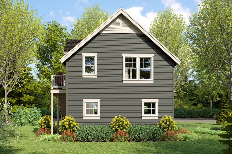 House Plan Design - Exterior - Rear Elevation for Craftsman House Plan #48-1093 - 1 bed, 1 bath