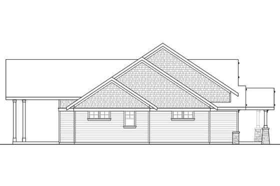 Exterior - Other Elevation for Craftsman House Plan #124-1024 - 3 bed, 2.5 bath