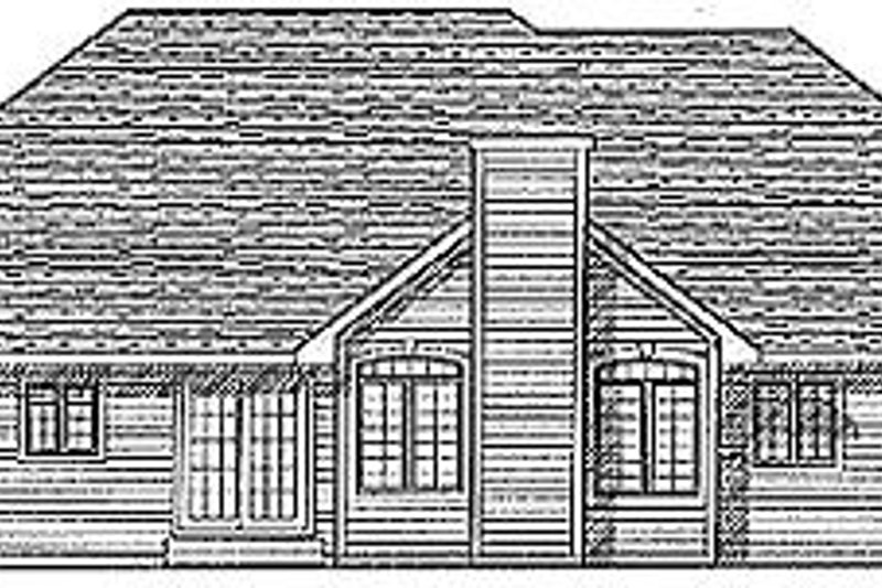 House Plan Design - Exterior - Rear Elevation for Traditional House Plan #70-209 - 3 bed, 2 bath