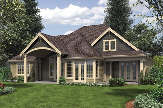 Exterior - Rear Elevation for Craftsman House Plan #48-615 - 4 bed, 3.5 bath