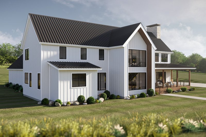 House Design - Exterior - Other Elevation 2 for Barndominium House Plan #455-697 - 5 bed, 4.5 bath