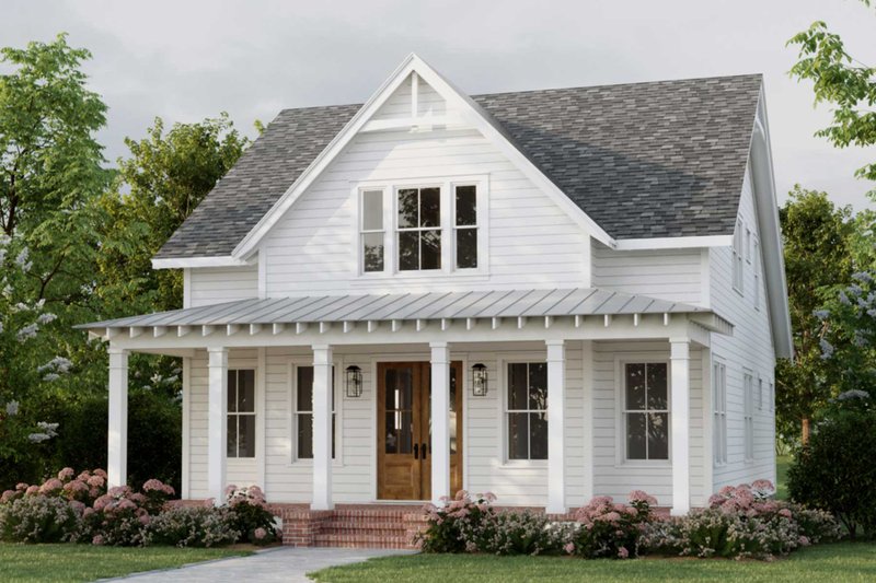 Dream House Plan - Exterior - Front Elevation 3 for Farmhouse House Plan #461-93 - 4 bed, 3 bath