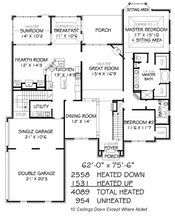 Traditional Floor Plan - Main Floor Plan #424-348