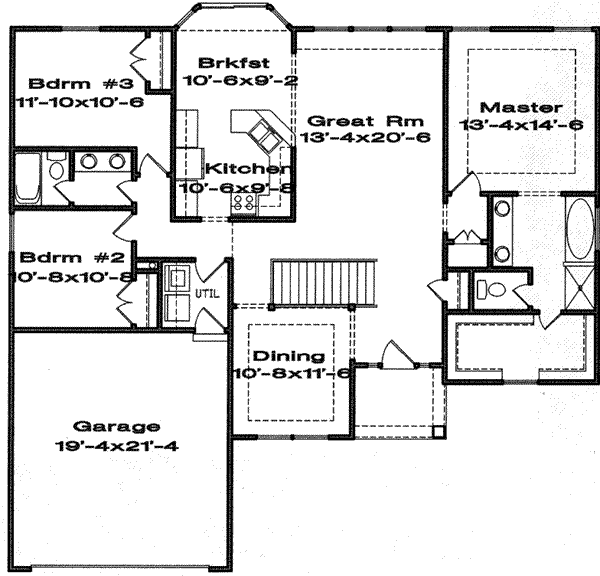 Traditional Floor Plan - Main Floor Plan #6-153