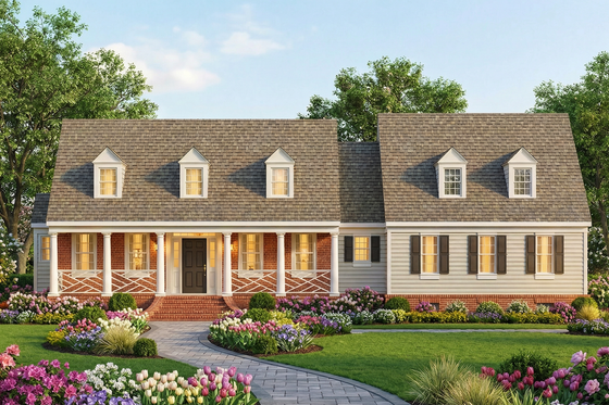 Exterior - Front Elevation 4 for Traditional House Plan #119-355 - 3 bed, 2.5 bath