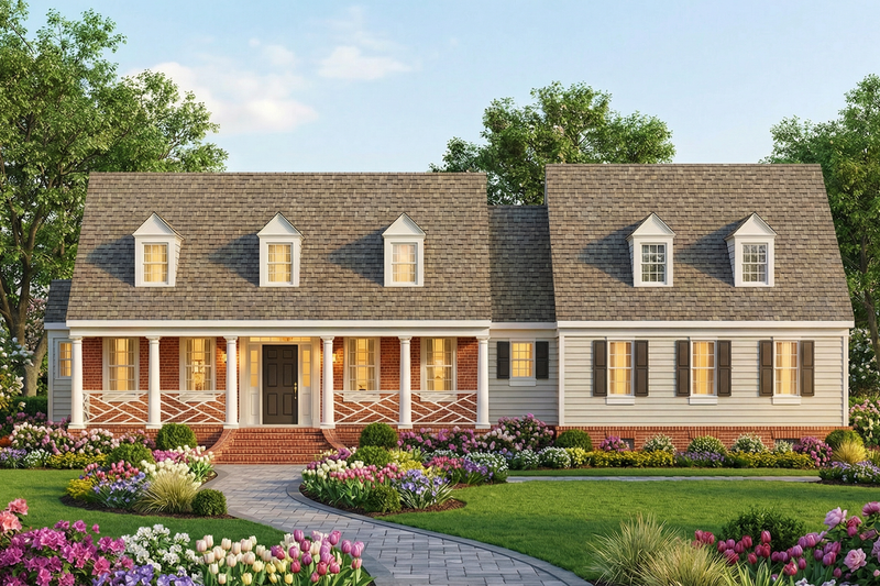 House Plan Design - Exterior - Front Elevation 4 for Traditional House Plan #119-355 - 3 bed, 2.5 bath