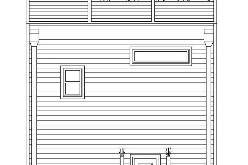 Home Plan - Exterior - Rear Elevation for Contemporary House Plan #932-243 - 3 bed, 3 bath