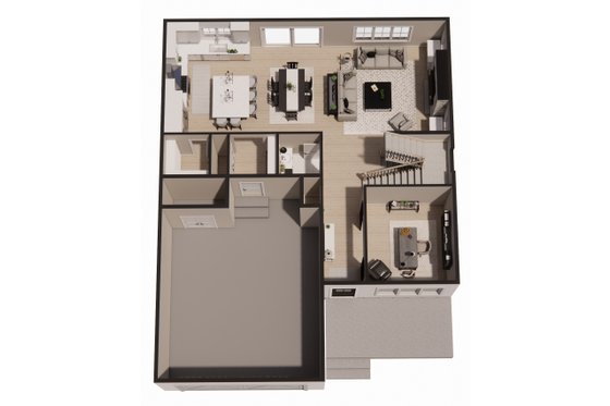 Floor Plan - Main Floor 1 for Farmhouse House Plan #51-1524 - 3 bed, 2.5 bath