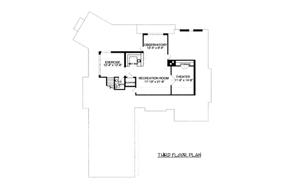 Floor Plan - Other Floor for European House Plan #413-866 - 4 bed, 5.5 bath