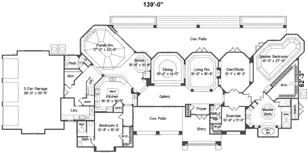European Floor Plan - Main Floor Plan #135-106
