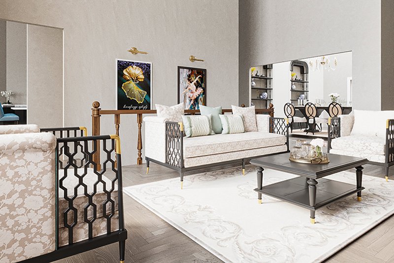 Home Plan - Interior - Family Room 1 for European House Plan #54-552 - 6 bed, 5.5 bath