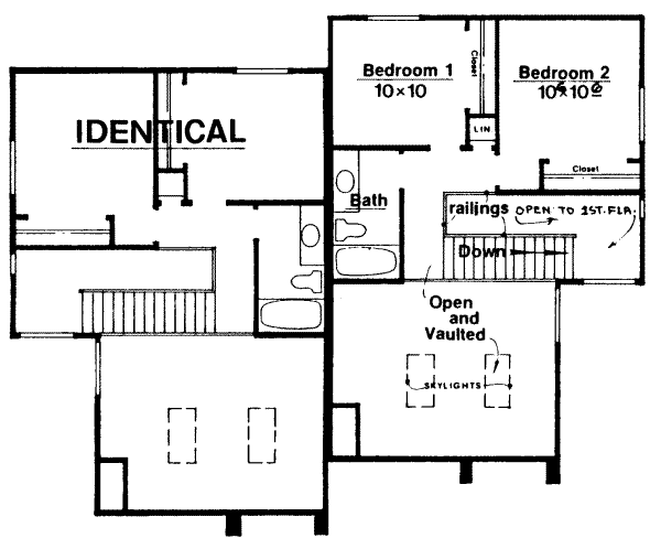 Contemporary Floor Plan - Upper Floor Plan #303-226