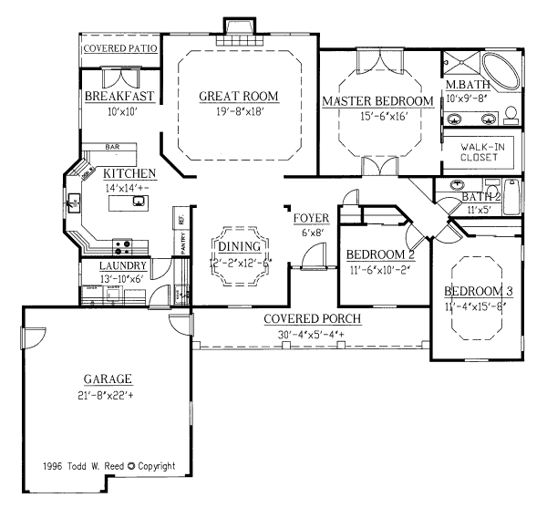 House Plan Design - Traditional Floor Plan - Main Floor Plan #437-16