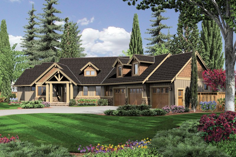 Dream House Plan - Craftsman Exterior - Front Elevation Plan #48-517
