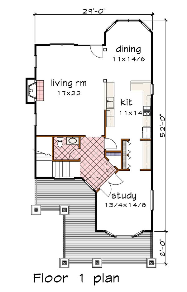 Dream House Plan - Country Floor Plan - Main Floor Plan #79-262