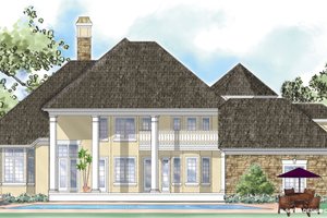 Exterior - Rear Elevation for Classical House Plan #930-269 - 4 bed, 3.5 bath