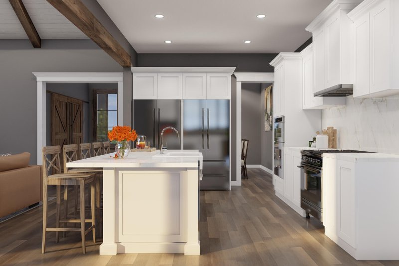 Dream House Plan - Interior - Kitchen 4 for Barndominium House Plan #923-366 - 3 bed, 3.5 bath