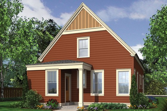 Exterior - Rear Elevation for Beach House Plan #48-974 - 3 bed, 2.5 bath
