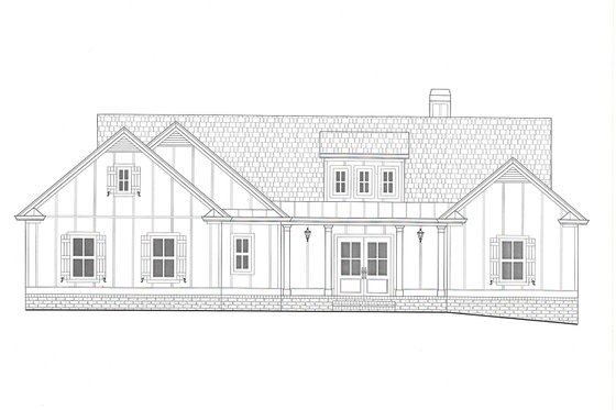 Exterior - Other Elevation 2 for Farmhouse House Plan #437-126 - 4 bed, 4 bath