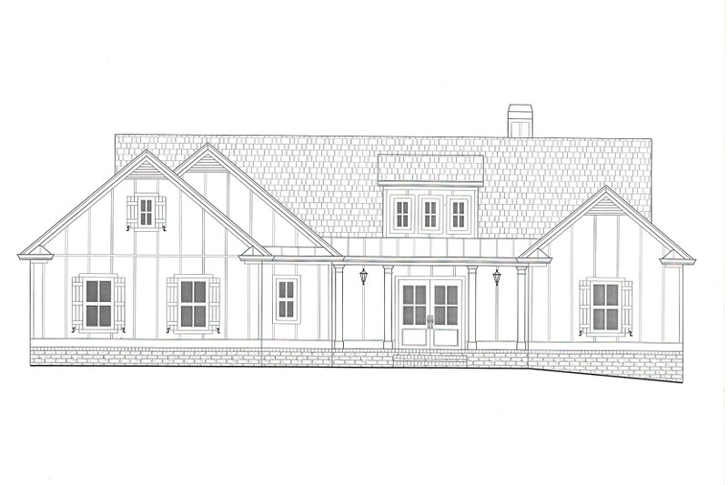 Dream House Plan - Exterior - Other Elevation 2 for Farmhouse House Plan #437-126 - 4 bed, 4 bath