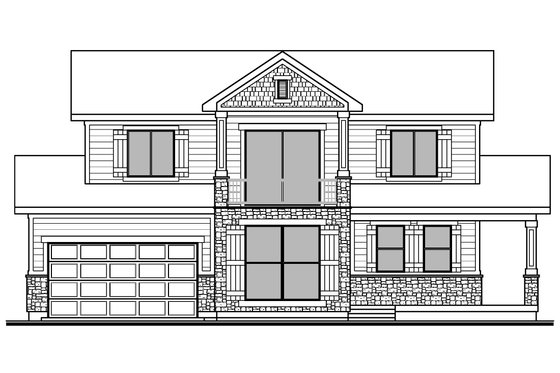 Exterior - Front Elevation 3 for Farmhouse House Plan #1073-28 - 3 bed, 2.5 bath
