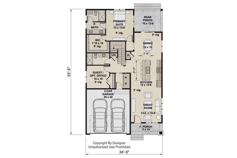 Home Plan - Floor Plan - Main Floor for Craftsman House Plan #51-1553 - 5 bed, 4 bath