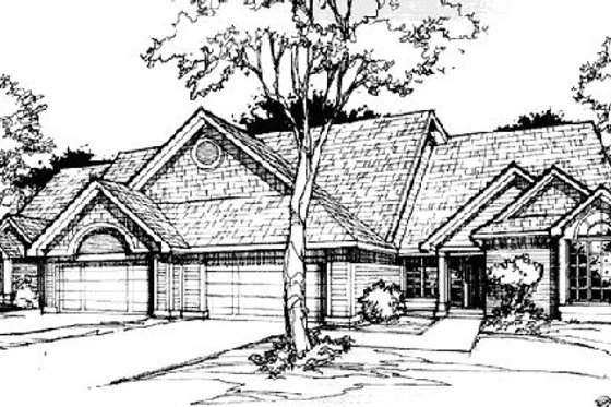 Exterior - Front Elevation for Traditional House Plan #320-357 - 3 bed, 2.5 bath