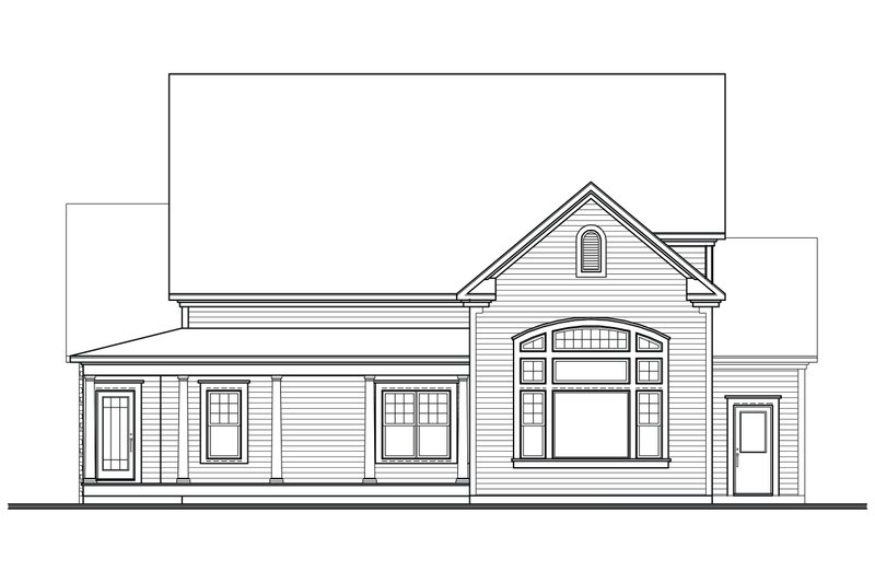 Home Plan - Rear View - 3000 square foot Traditional home
