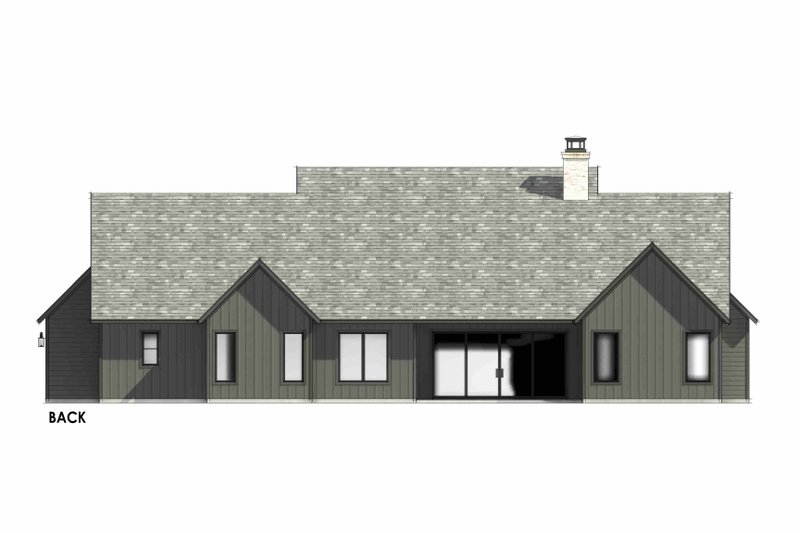 Dream House Plan - Exterior - Rear Elevation 1 for Farmhouse House Plan #1096-210 - 4 bed, 3 bath