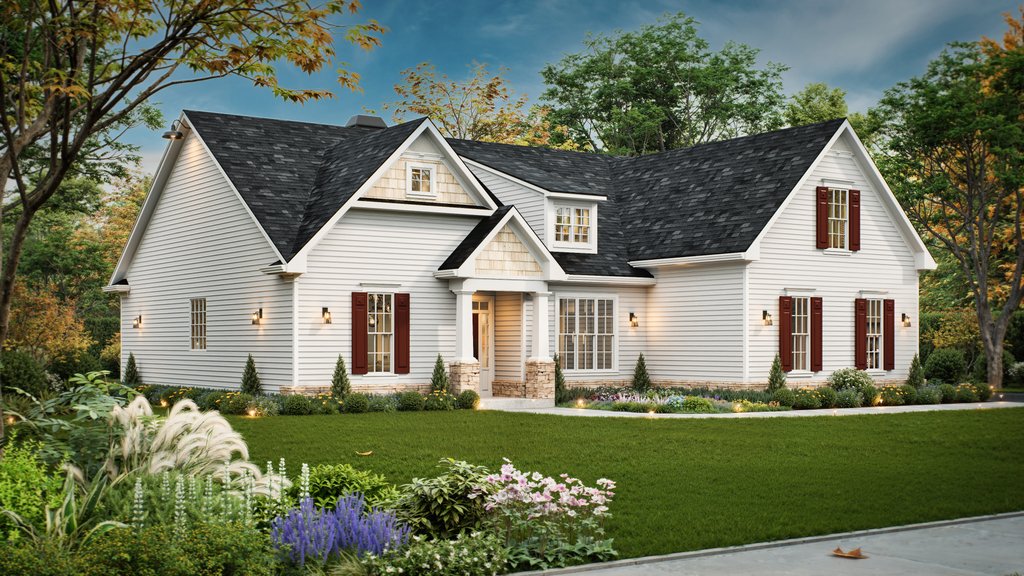 Exterior - Front Elevation 5 for Traditional House Plan #54-693 - 3 bed, 2 bath