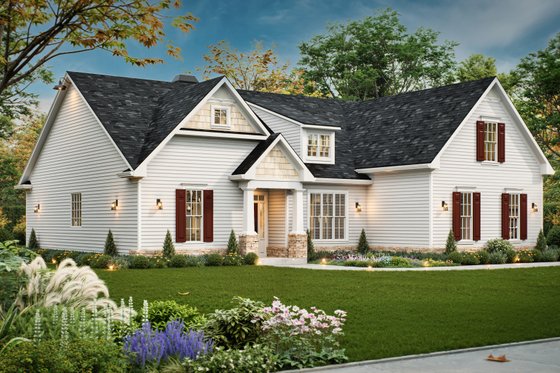 Exterior - Front Elevation 6 for Traditional House Plan #54-693 - 3 bed, 2 bath