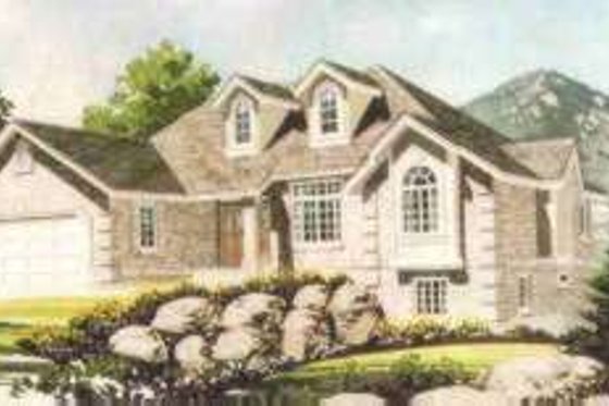 Exterior - Front Elevation for European House Plan #308-206 - 4 bed, 3.5 bath