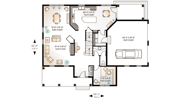 House Plan Design - Country Floor Plan - Main Floor Plan #23-395
