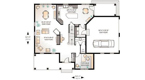 Home Plan - Country Floor Plan - Main Floor Plan #23-395