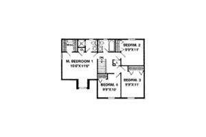 Floor Plan - Upper Floor for Farmhouse House Plan #116-189 - 4 bed, 2.5 bath