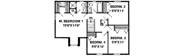 Farmhouse Floor Plan - Upper Floor Plan #116-189