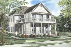 Southern Exterior - Front Elevation Plan #17-564