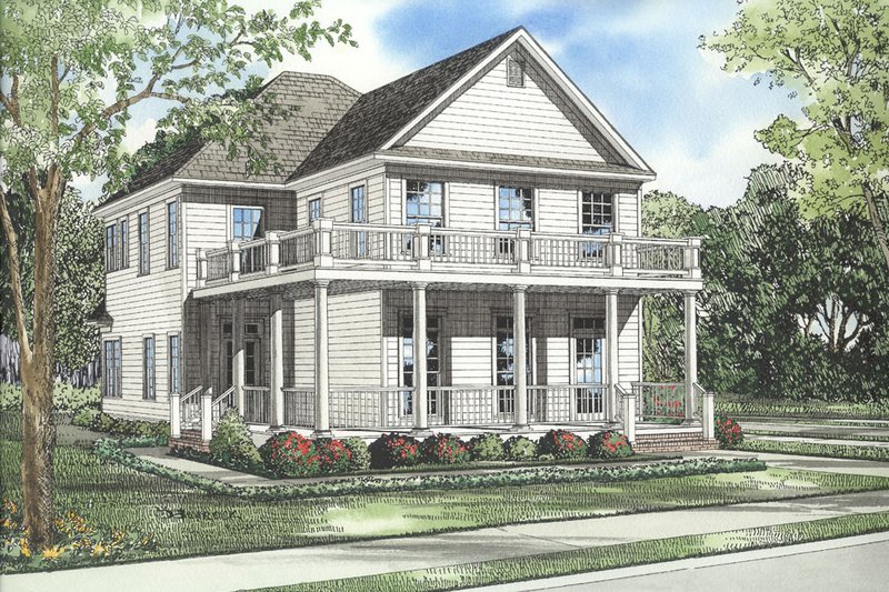 Dream House Plan - Southern Exterior - Front Elevation Plan #17-564