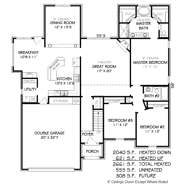 Traditional Floor Plan - Main Floor Plan #424-69