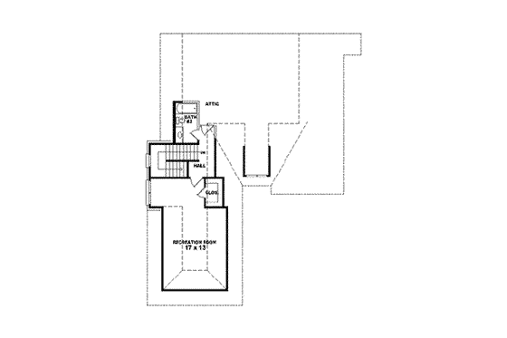 Floor Plan - Upper Floor for Traditional House Plan #81-631 - 3 bed, 2 bath