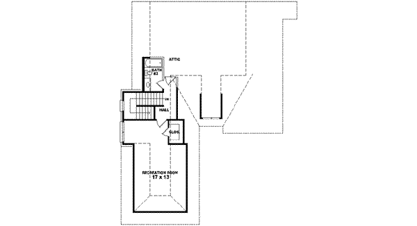 Traditional Floor Plan - Upper Floor Plan #81-631