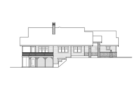 Exterior - Other Elevation for Ranch House Plan #124-1106 - 3 bed, 2 bath