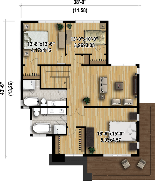 Home Plan - Modern Floor Plan - Upper Floor Plan #25-4415