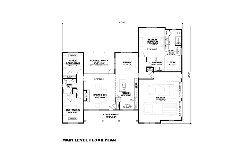Traditional Ranch Icon Farmhouse Style House Plan - 3 Beds 2 Baths 1900 Sq/Ft Plan #1117-55 ...