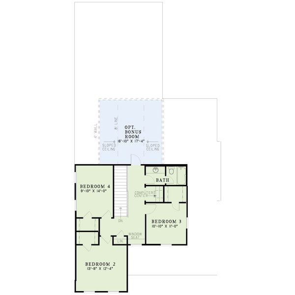 Home Plan - Colonial Floor Plan - Upper Floor Plan #17-2872